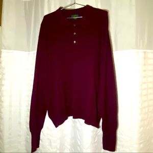 Club Room By Charter Club Cashmere Men's XXL  100% CASHMERE Burgundy Sweater